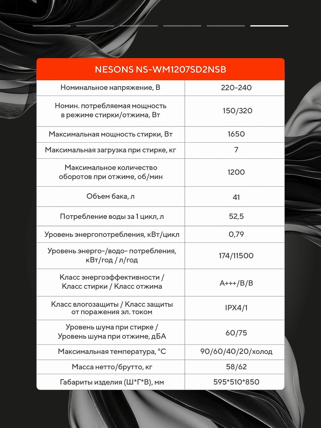 Nesons NS-WM1207SD2NSB