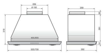Elikor Врезной блок 72П-700-П3Д белый